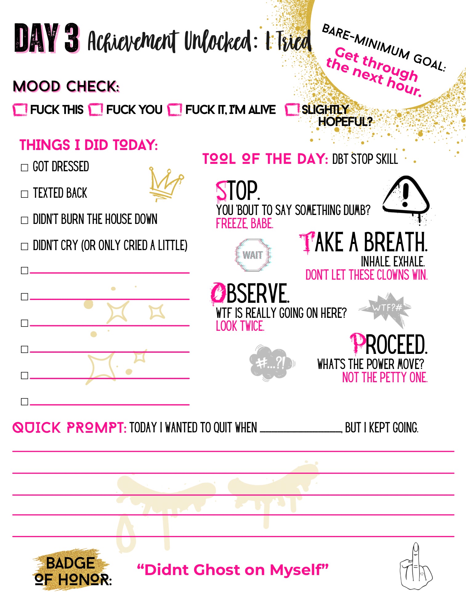 Oh Look My Last F*ck… A 30-day Journal for Crashout Queens