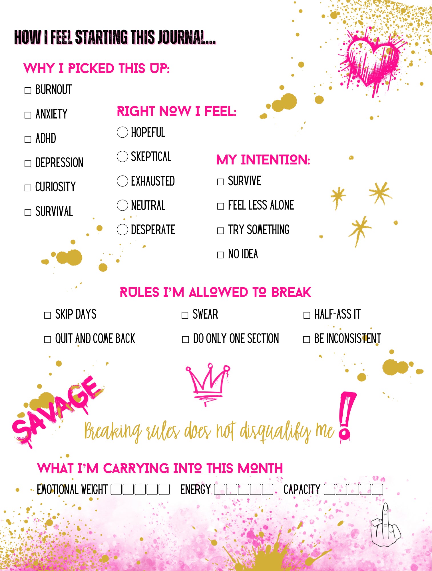 Oh Look My Last F*ck… A 30-day Journal for Crashout Queens